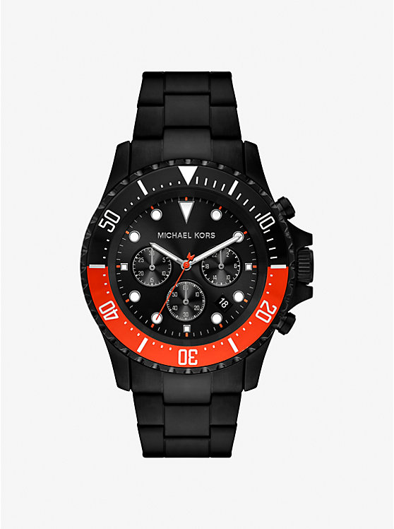 

Крупные часы everest черного цвета Michael Kors, красный
