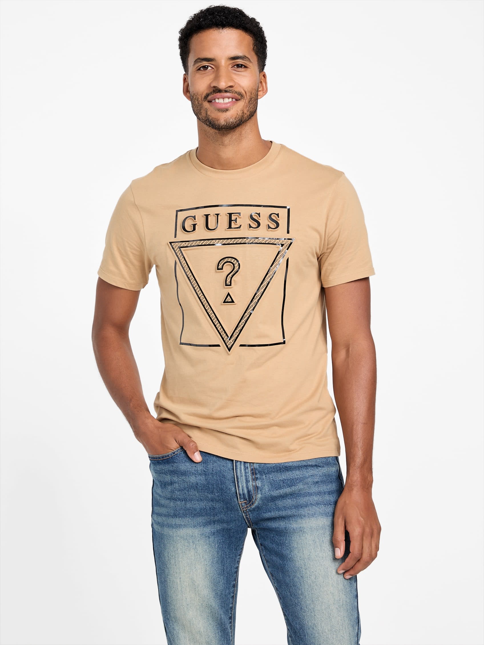 

Футболка с логотипом Eco Itzel Guess Factory, цвет toasted taupe