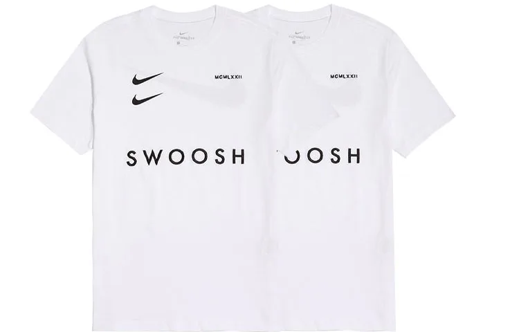 Футболка мужская с круглым вырезом умеренного прямого кроя Nike, белый — фото 3