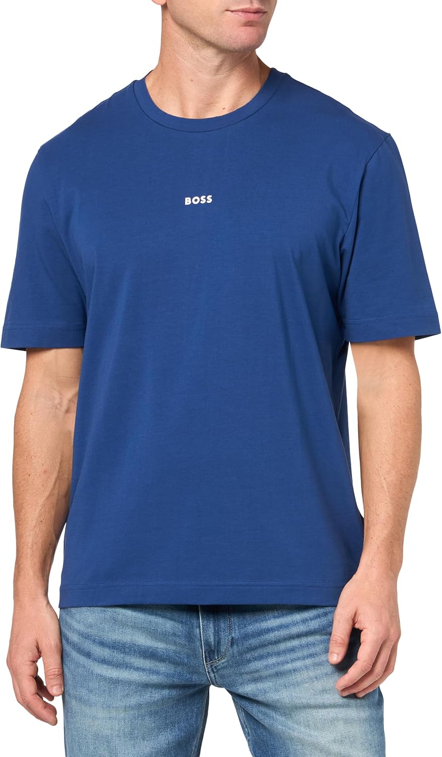 

Мужская хлопковая футболка BOSS с логотипом на груди, стандартного кроя, Blue Sapphire, Синий, Мужская хлопковая футболка BOSS с логотипом на груди, стандартного кроя, Blue Sapphire