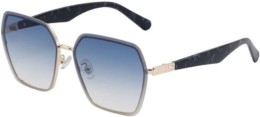 

Крупные безободковые многоугольные солнцезащитные очки для женщин, роскошные модные солнцезащитные очки неправильной формы для женщин, без оправы, защита от УФ-излучения UV400 generic, C4ablue