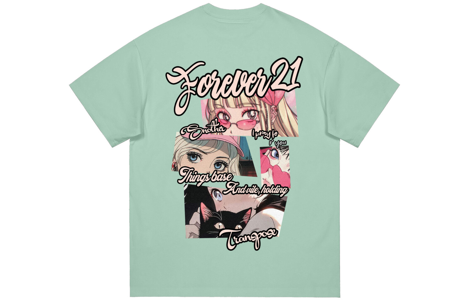 

Футболка унисекс Forever 21, светло-зеленый