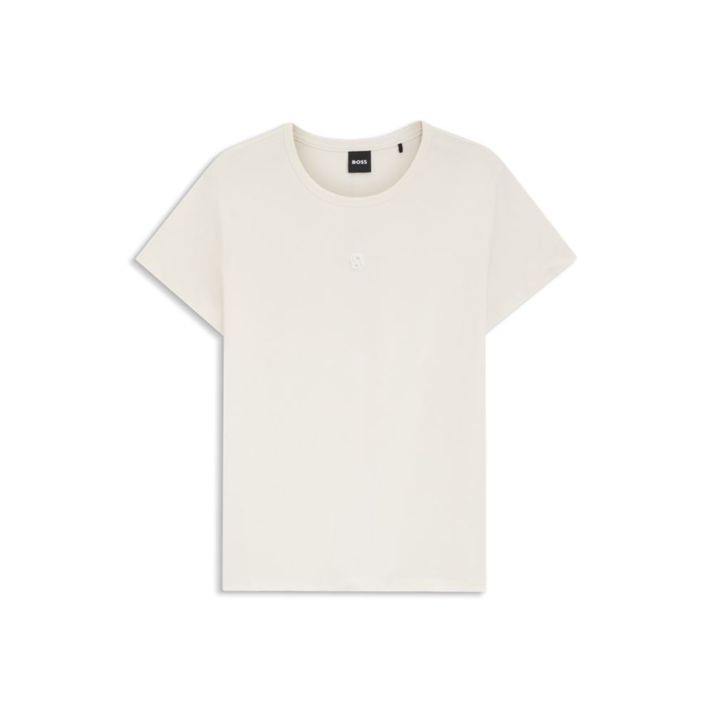 

Футболка из мерсеризованного хлопка, стандартного кроя BOSS, белый