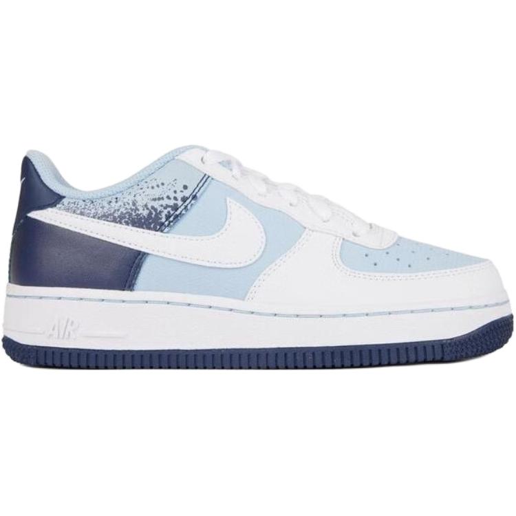Детские кроссовки для скейтбординга Air Force 1 с противоскользящим покрытием и износостойкими низкими бортами Nike, синий/белый — фото 2