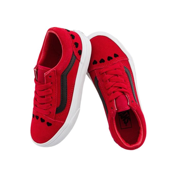 Vans Кроссовки для скейтбординга Old Skool Collection Low Top Kids' красные — фото 3
