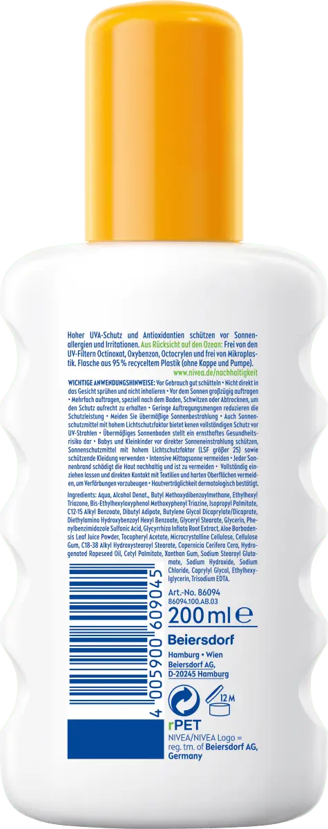 Спрей для защиты от солнца немедленная защита SPF 50+ 200 мл NIVEA — фото 3