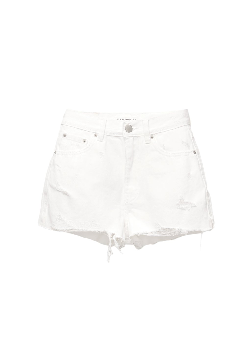 

Джинсовые шорты PULL&BEAR, белый