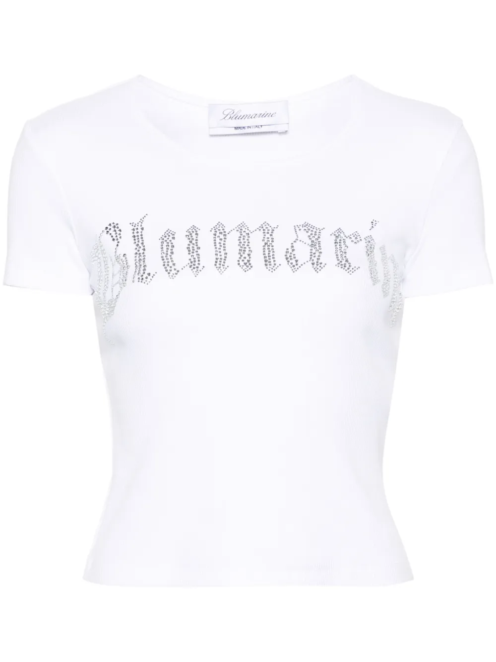 

Футболка со стразами BLUMARINE, белый