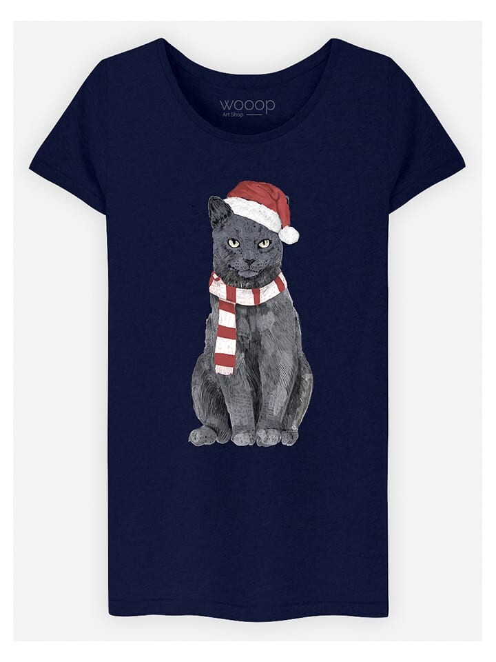 

Футболка WOOOP Xmas Cat, темно-синий