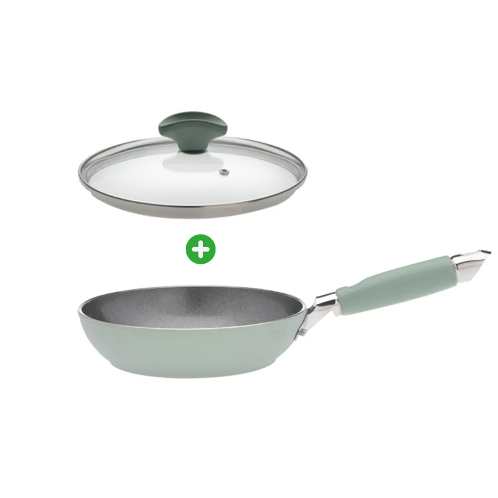 

Сковорода со стеклянной крышкой Primecook 20 см, зеленый
