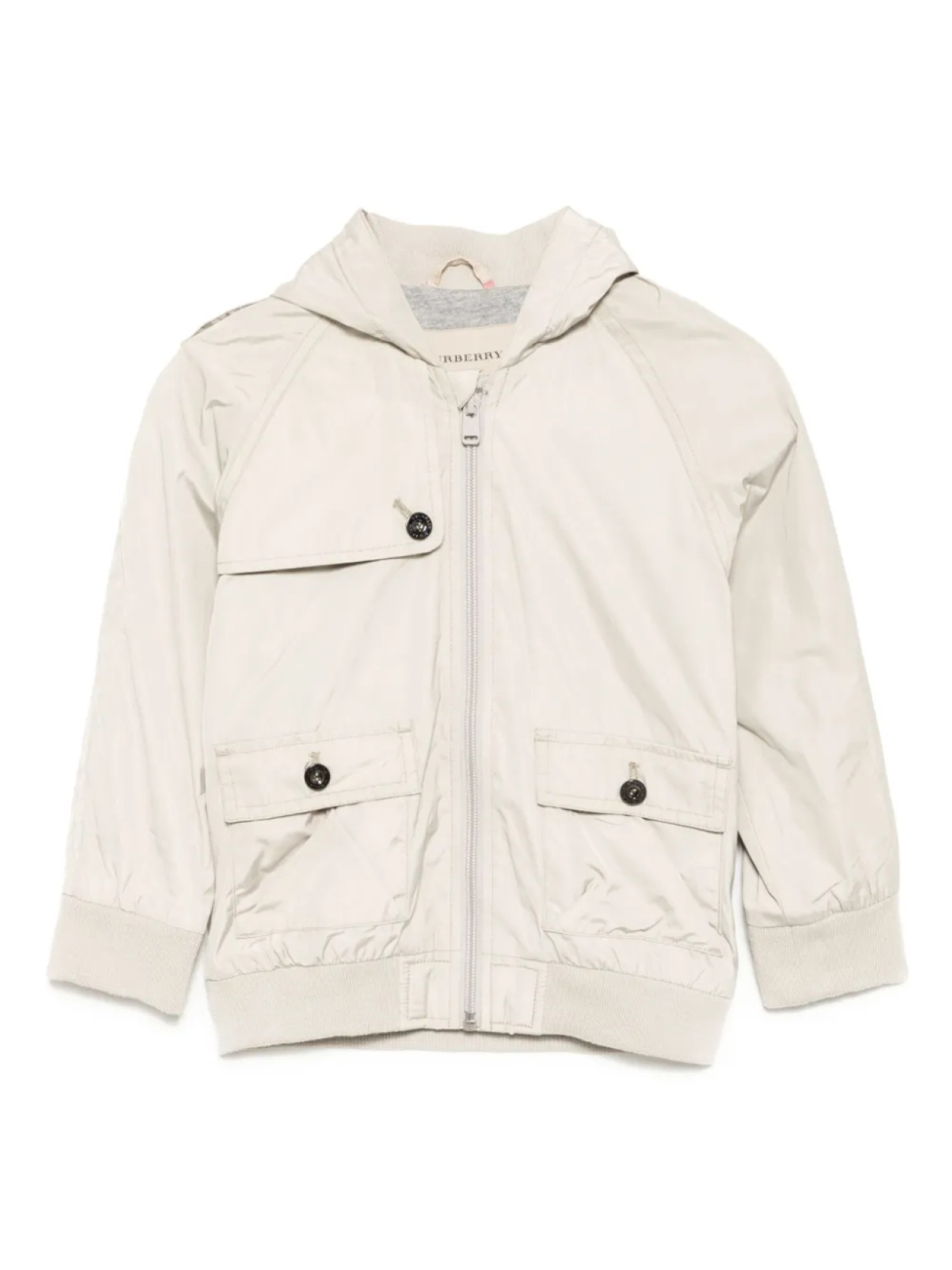 

Burberry Kids куртка на молнии с капюшоном, нейтральный
