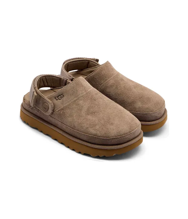 Сандалии Goldenstar clog 2-в-1 из кожи Ugg, серый — фото 4
