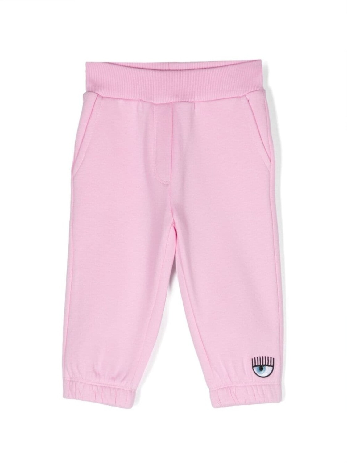 

Chiara Ferragni Kids спортивные брюки с нашивкой-логотипом, розовый