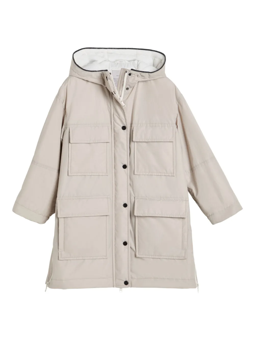 

Парка из тафты Brunello Cucinelli Kids, нейтральный