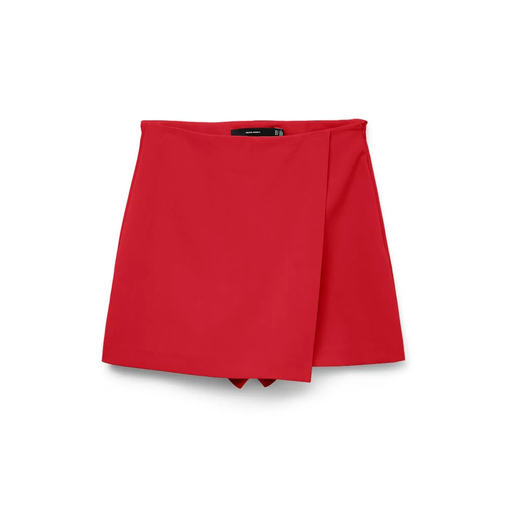 

Юбка Vero Moda Melina Solid high waist short skirt, красный