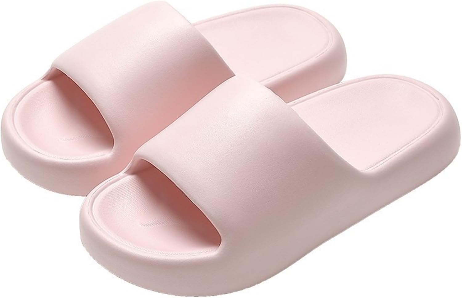 

Тапочки-подушечки для женщин и мужчин, сандалии-шлепанцы, обувь для душа, мягкие шлепанцы с толстой амортизирующей подошвой Srdmuph, розовый