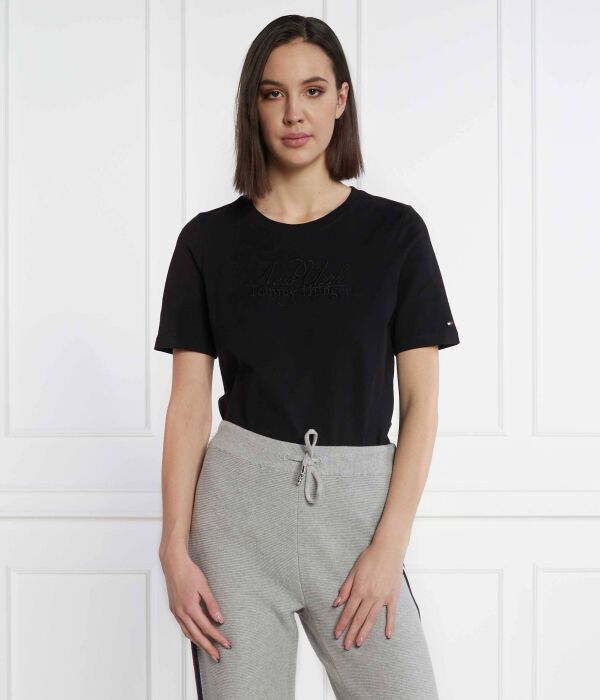 Футболка reg матовая ctn ny c-nk ss Regular fit Tommy Hilfiger, черный — фото 3