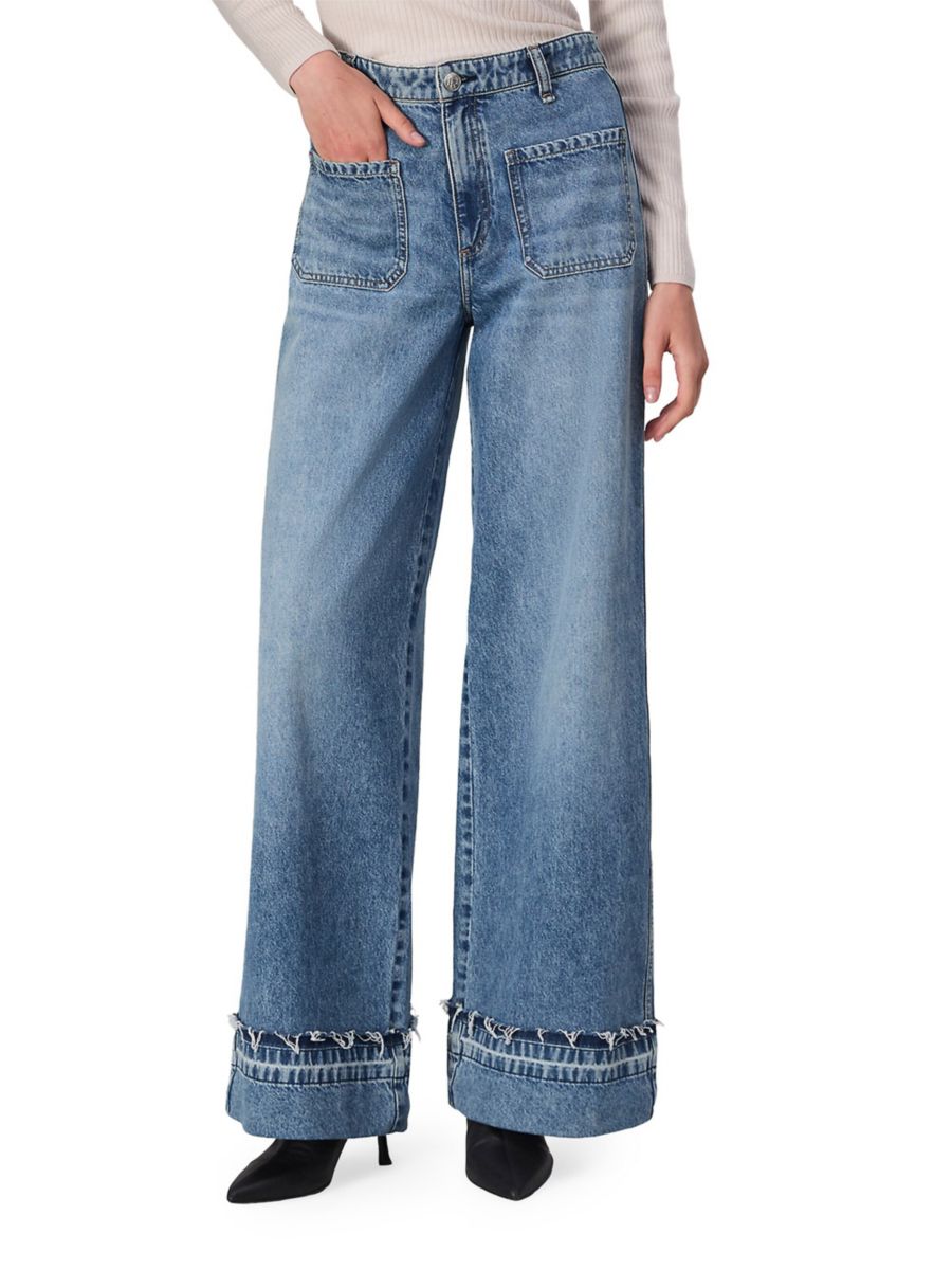 

Джинсы Marina с широкими штанинами и бахромой на манжетах rag & bone, цвет Liliana