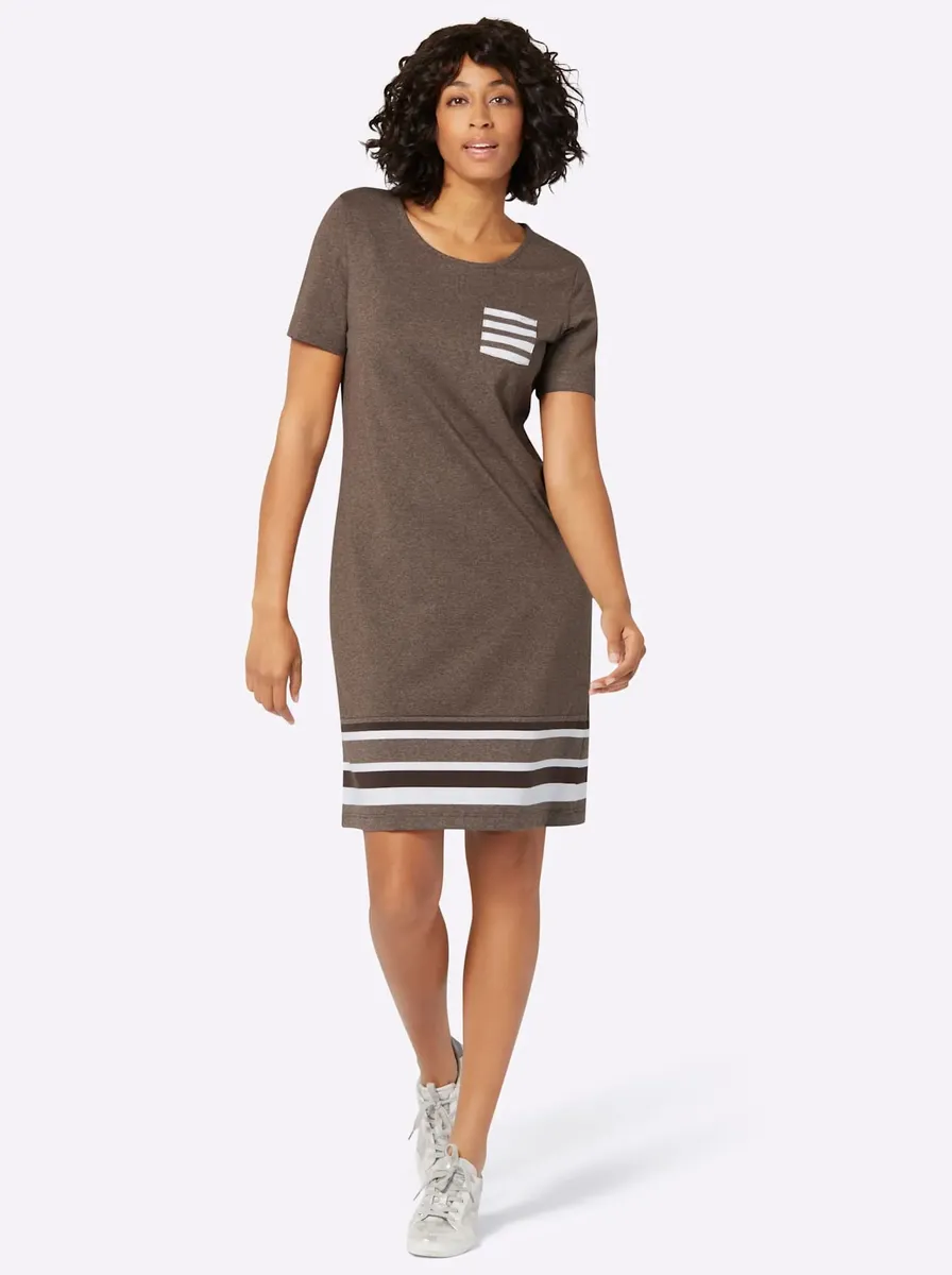 

Casual Looks Платье из джерси "Платье из джерси", цвет Dunkeltaupe-Meliert