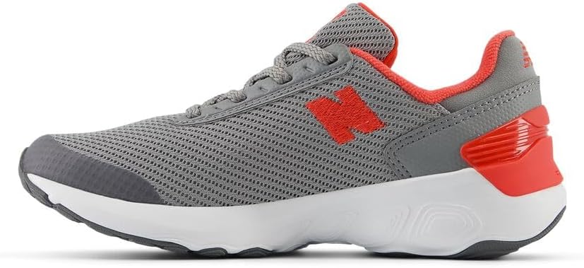 Кроссовки для бега New Balance Kids' 1440 V1 на шнуровке, красный/серый — фото 2