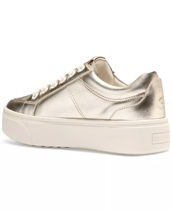 Женские кроссовки Grandpro Max на платформе Cole Haan, золотой — фото 3