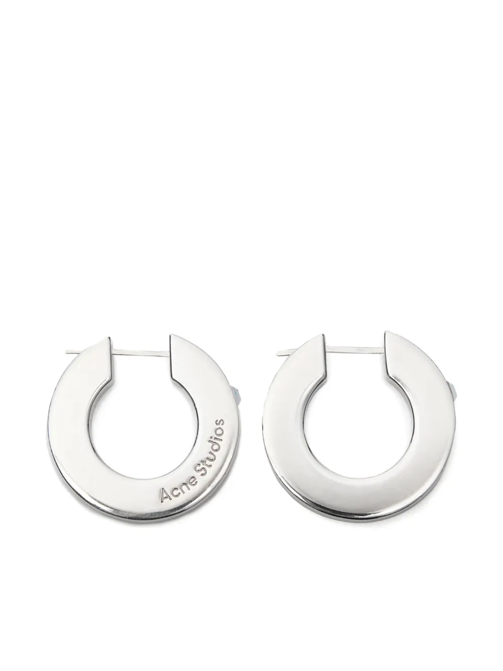 

Серьги-кольца с кристаллами Acne Studios, серебяный
