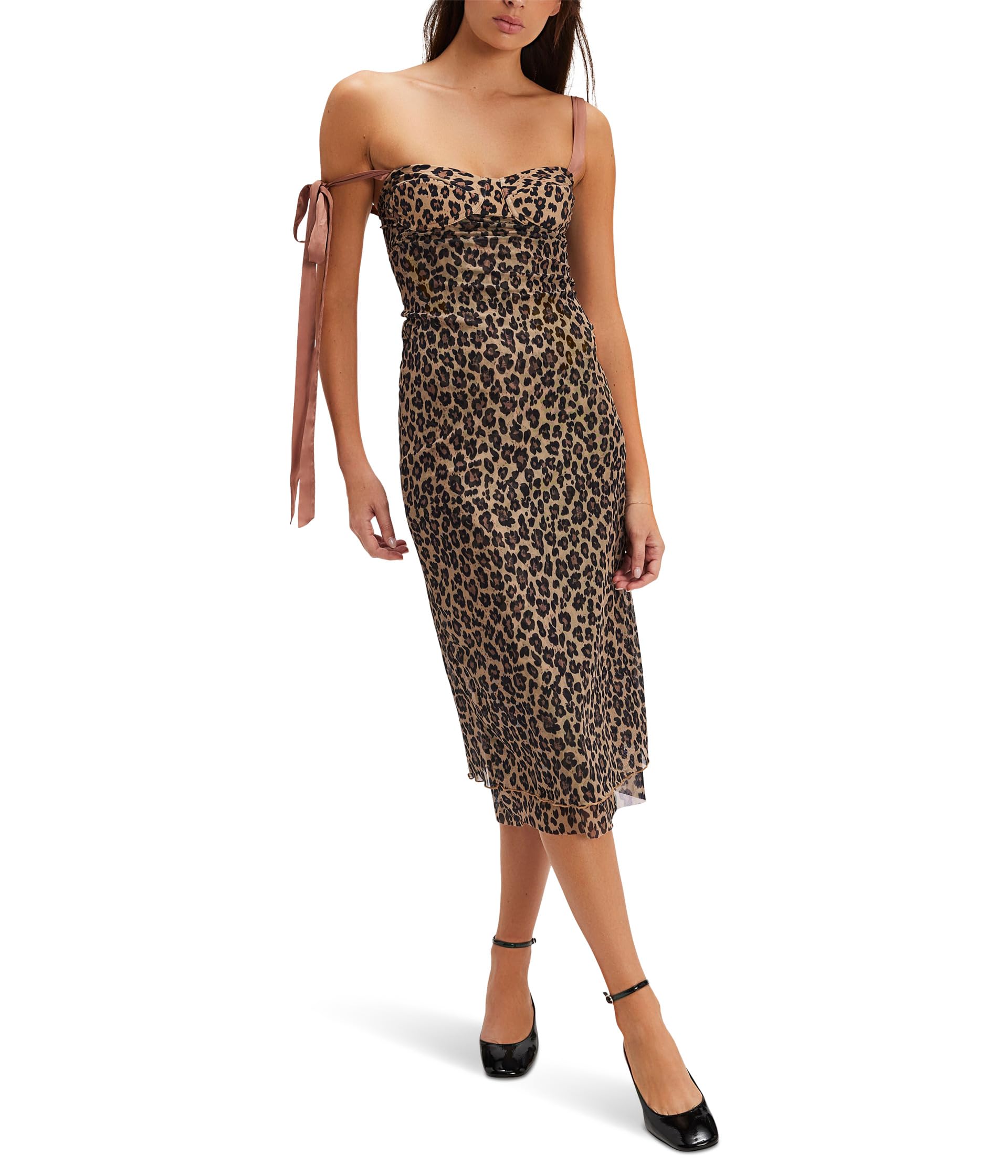 

Платье Free People Printed Got Glam Slip, Natural Cheetah Comb
