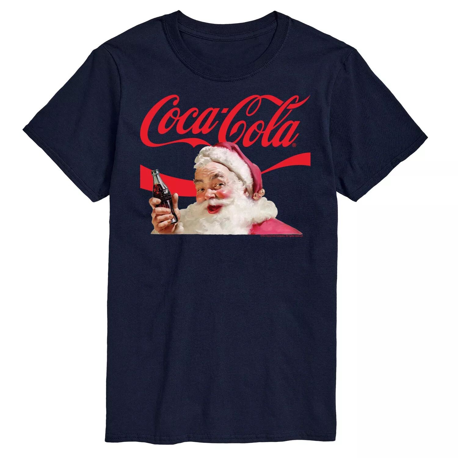 

Футболка с логотипом Big & Tall Coca-Cola Santa Licensed Character, синий