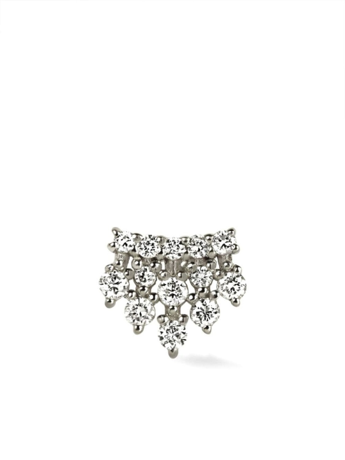 

Серьга-гвоздик Royal Crown из белого золота с бриллиантами Lark & Berry, белый