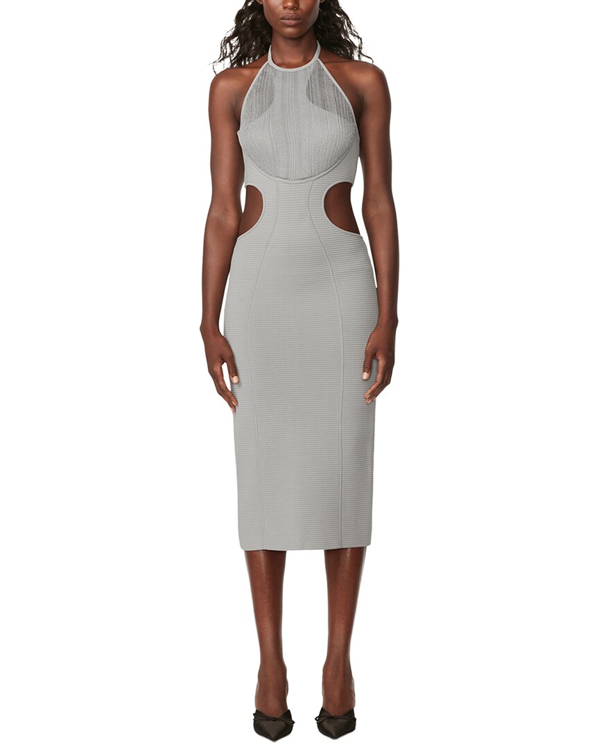 

Трикотажное платье длиной до колена от Herve Leger Hervé Léger, серый