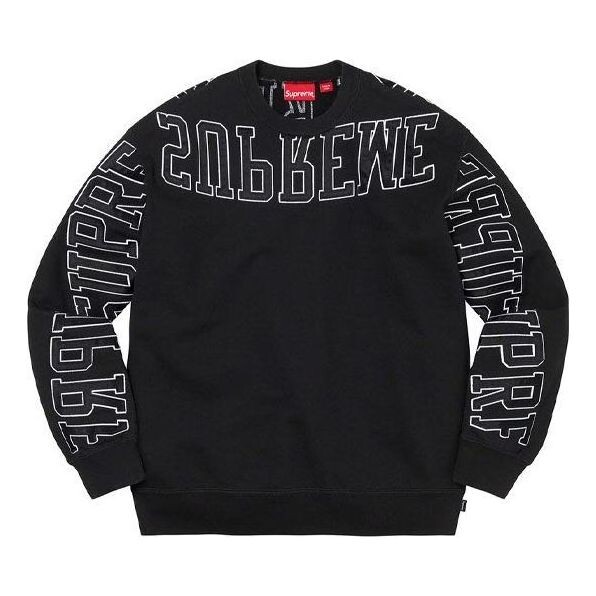 

Свитер multi arc crewneck 'black white' Supreme, черный