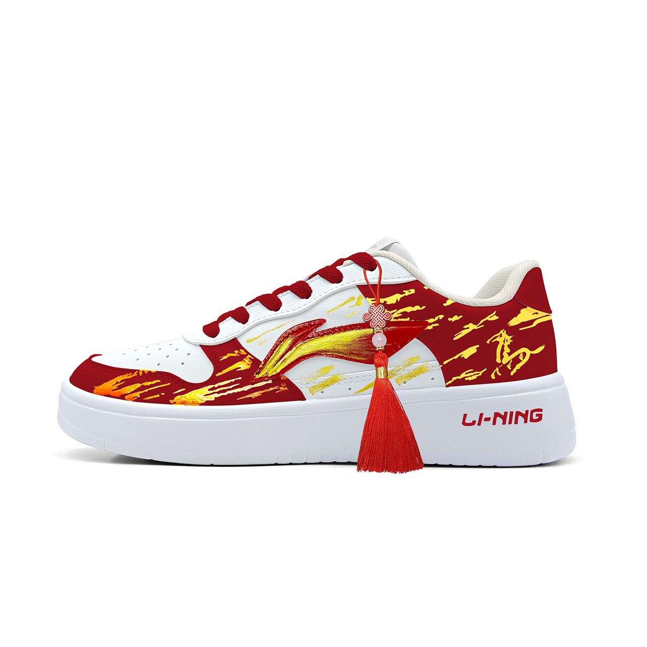 

Li-Ning Low top Skateboard Shoes мужские красные белые gold