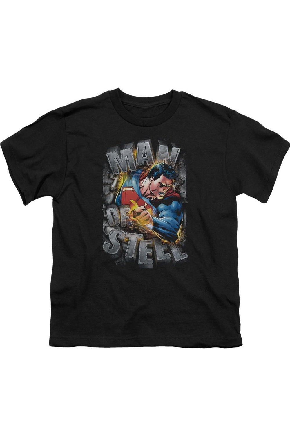 

Футболка с коротким рукавом "Супермен рвет сталь" для детей Gildan, черный