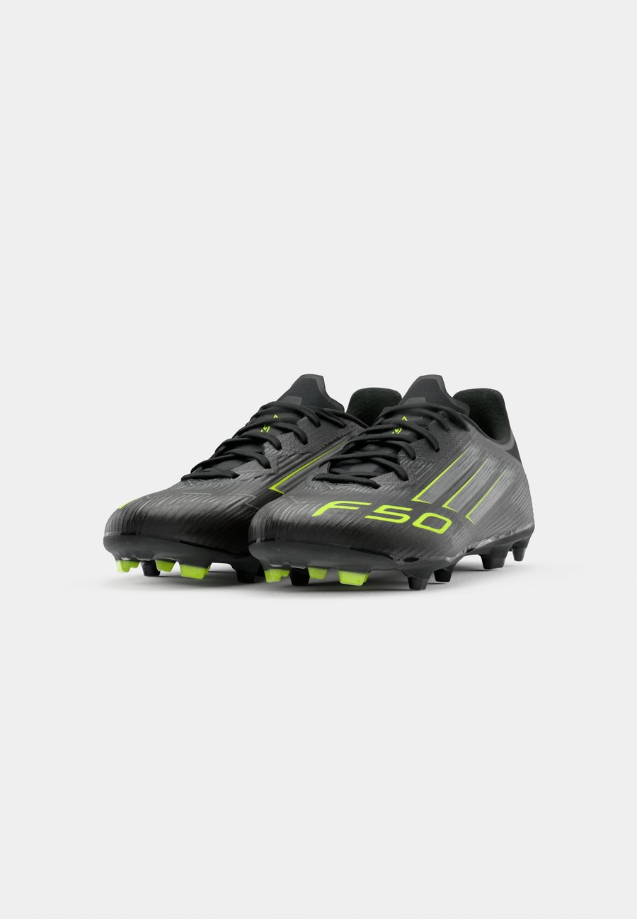 Кроссовки Adidas Performance F50 LEAGUE FIRM GROUND FOOTBALL BOOTS, Core Black/Iron Metallic/Lucid Lemon/Black — фото 4