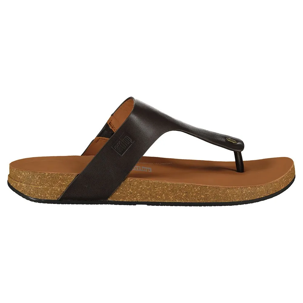 

Сандалии Fitflop Iqushion Leather Toe-Post, коричневый