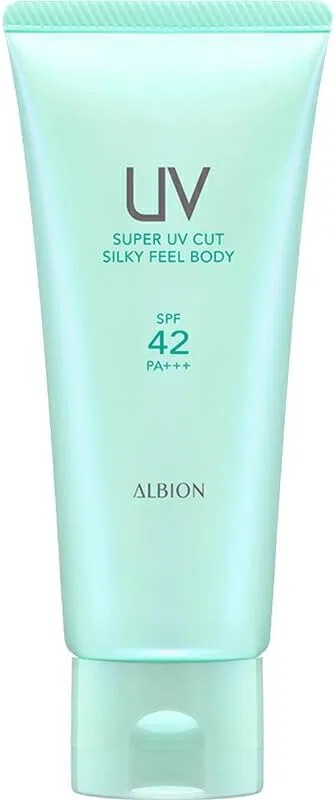 Солнцезащитный лосьон для тела Silky Feel SPF42 PA+++ Albion 100 г желтый Yoyostar