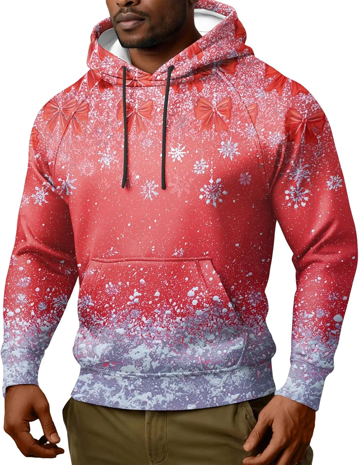 

Мужской худи Plus Size с капюшоном и карманами