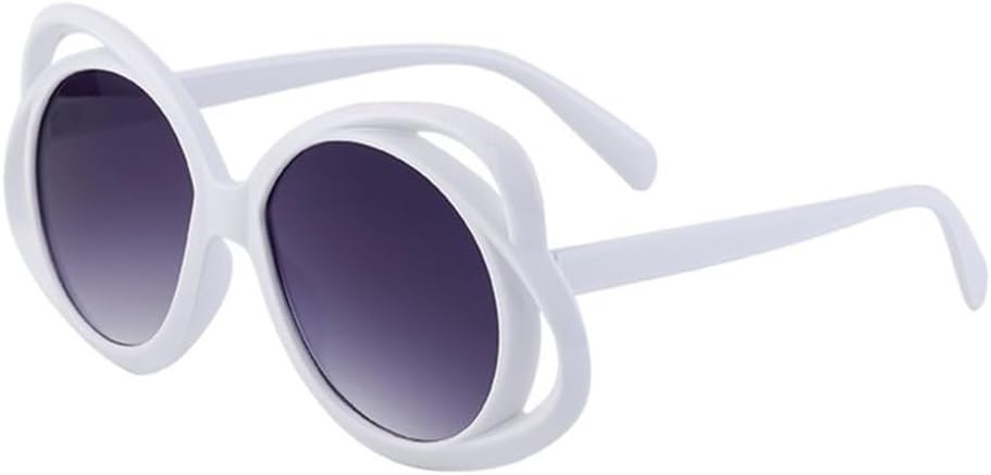 

Большие круглые солнцезащитные очки в стиле стимпанк для женщин, роскошные тренды, панк-солнцезащитные очки для мужчин, винтажные многоугольные солнцезащитные очки TYUVIVO, C2 White Gray