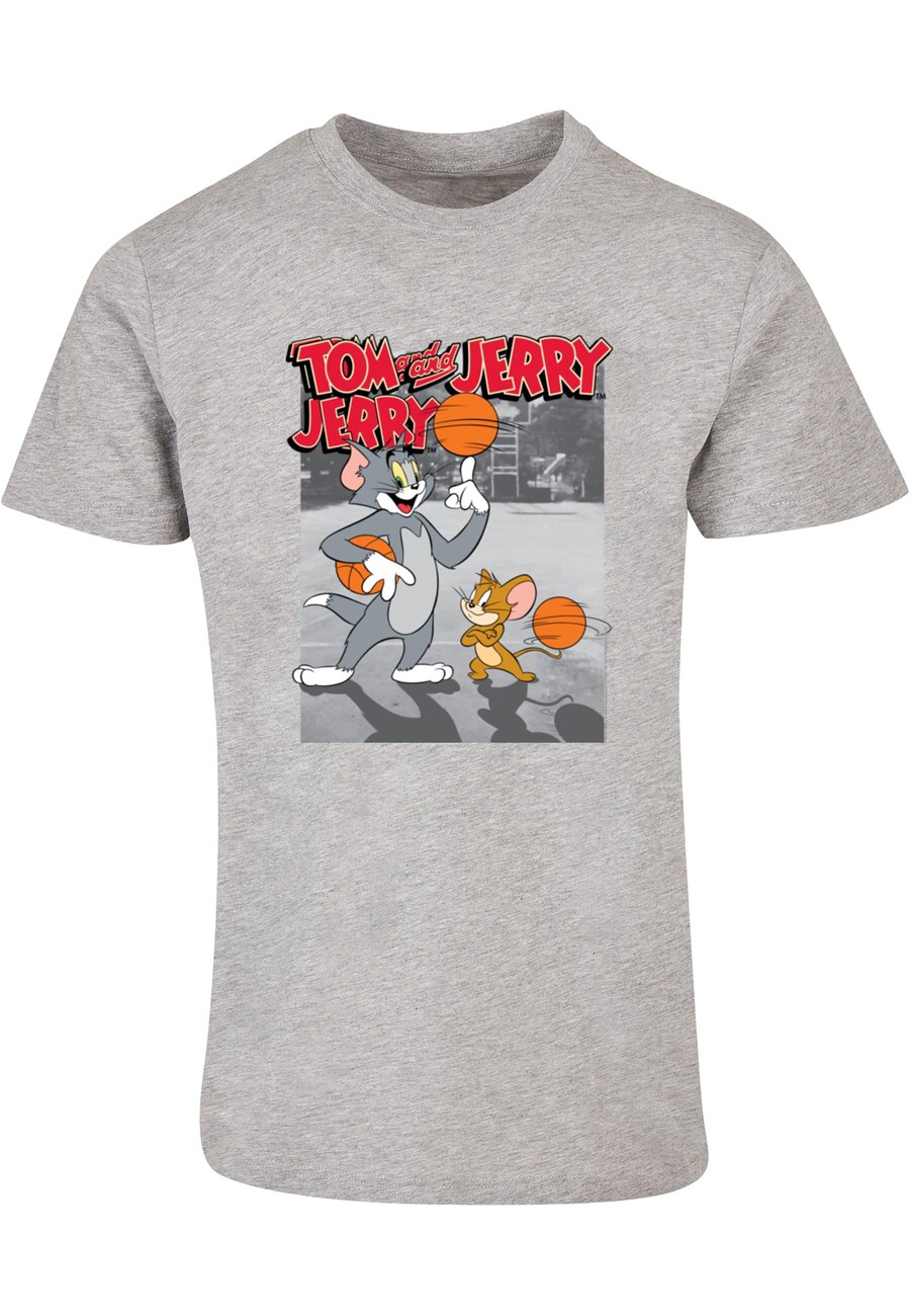 

Классическая футболка ABSOLUTE CULT Shirt Tom and Jerry - Basketball Buddies, пятнистый серый