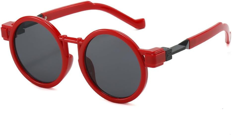 

Женские круглые солнцезащитные очки в стиле панк, ретро-очки с защитой от УФ-излучения UV400; мужские прозрачные солнцезащитные очки с градиентным переходом HDUBFY, Red Grey