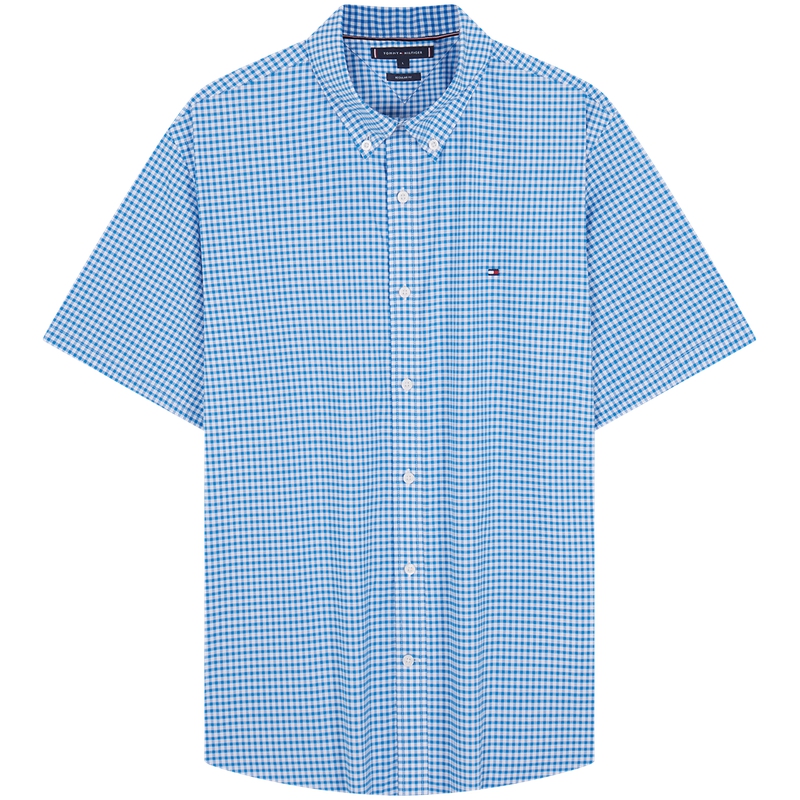 

Детская полосатая рубашка с коротким рукавом Tommy Hilfiger, белый