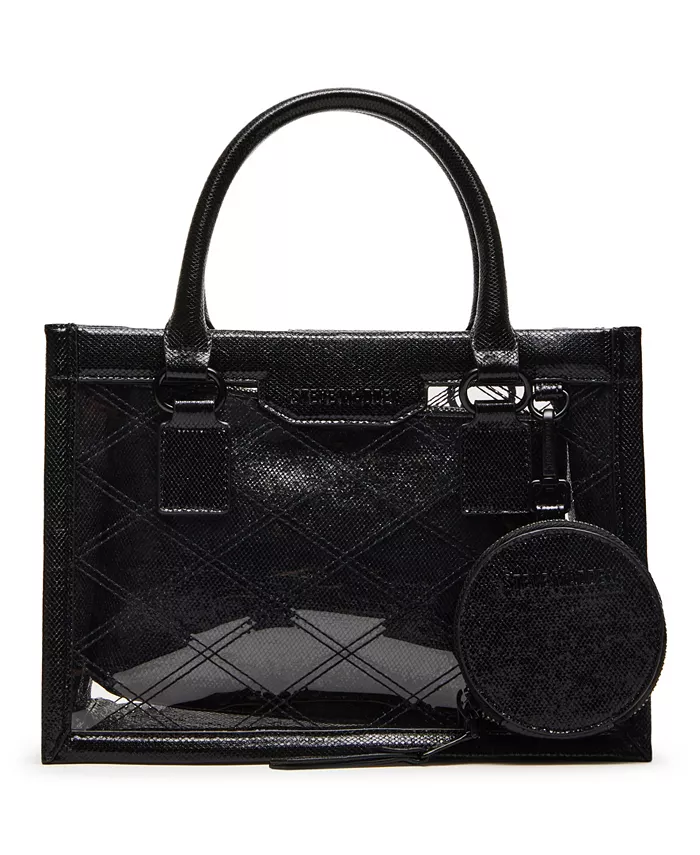 

Сумка-тоут Celene Clear Box с денимом Steve Madden, черный