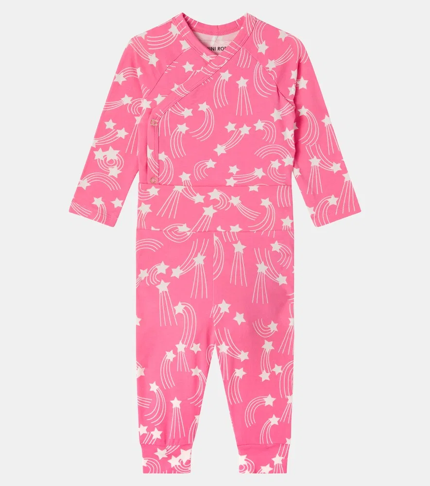 Детский боди с принтом и леггинсы Mini Rodini, розовый — фото 2