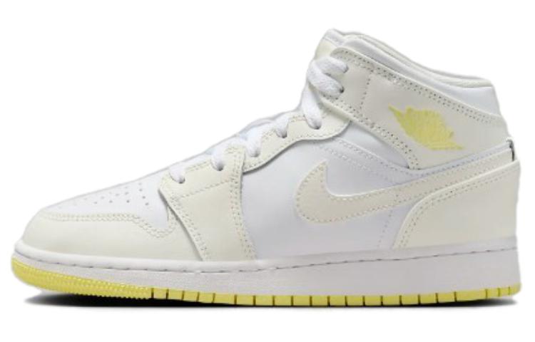 Кроссовки Air 1 Vintage Basketball GS Jordan, белый желтый