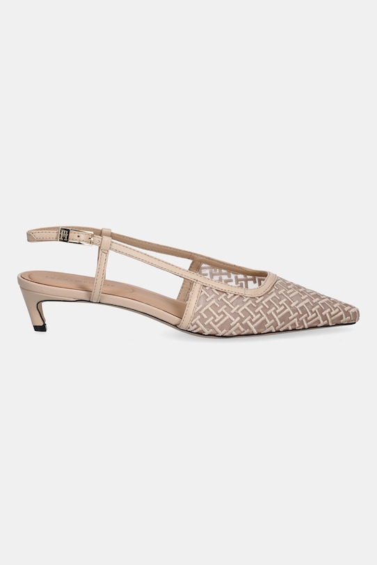 Туфли MONO SQUARED TOE KITTEN SLINGB Tommy Hilfiger, бежевый — фото 2