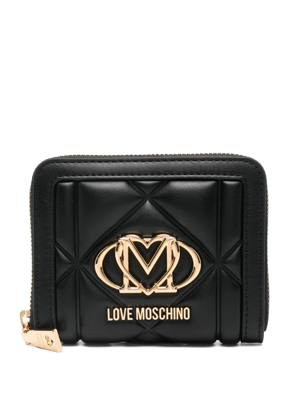

Стеганый кошелек с логотипом Love Moschino, черный