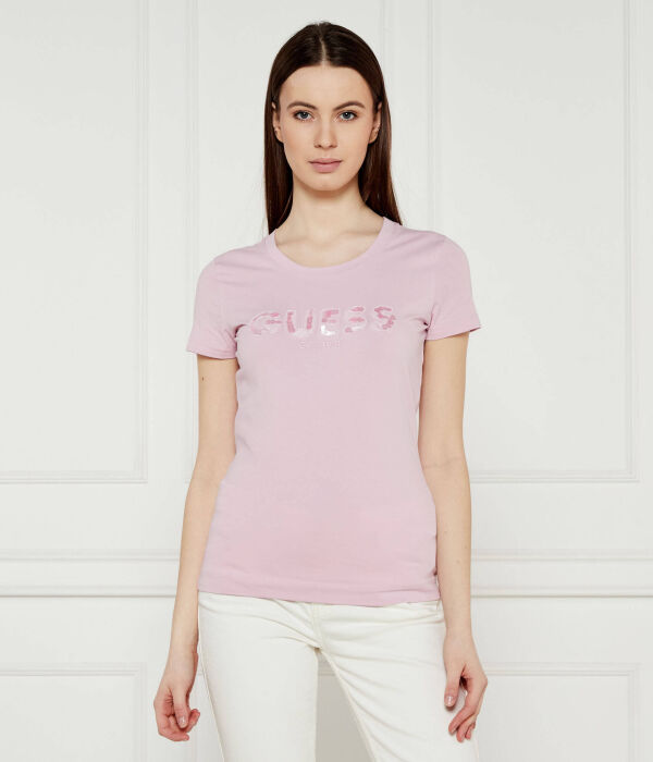 

Футболки Slim fit Guess Jeans, розовый