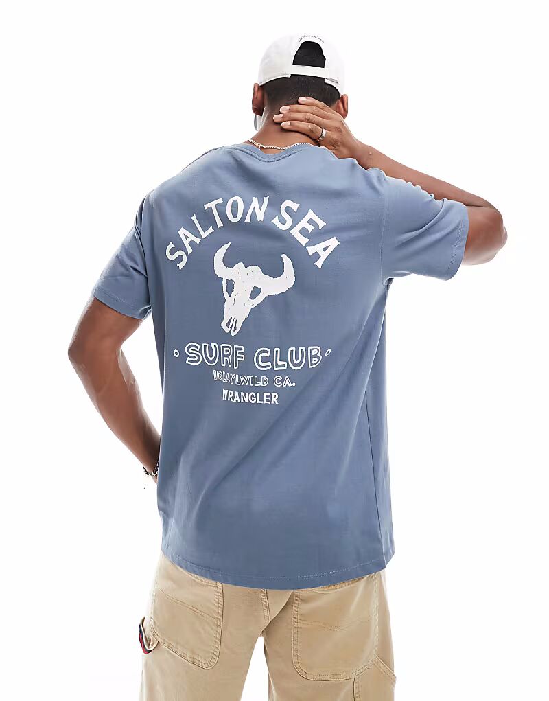 

Футболка свободного кроя Surf Club с принтом на спине, темно-синего цвета Wrangler, Синий, Футболка свободного кроя Surf Club с принтом на спине, темно-синего цвета Wrangler