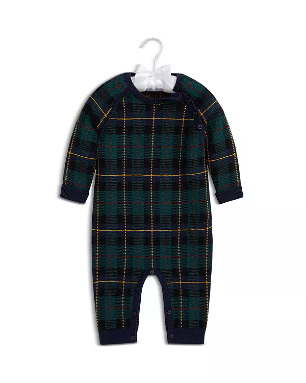 

Детский клетчатый шерстяной комбинезон Polo для мальчиков. Ralph Lauren, мультиколор