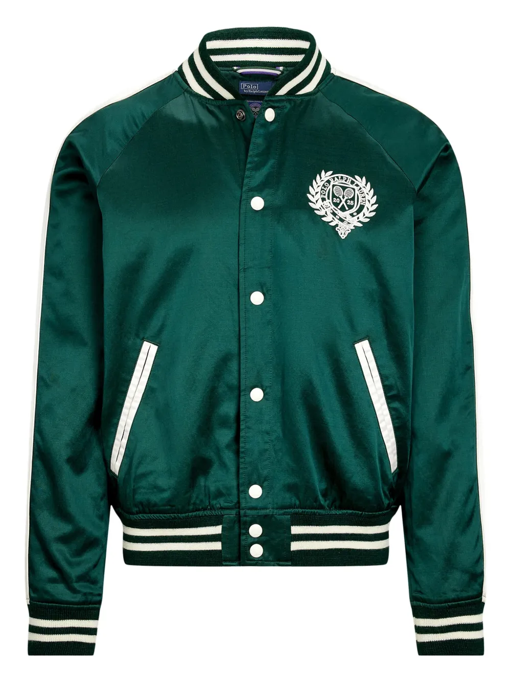 

Бомбер Varsity из коллаборации с Wimbledon POLO RALPH LAUREN, зеленый